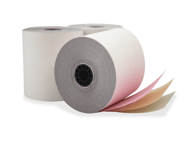 76mm x 70mm 3ply Carbonless Paper Roll Manufacturer